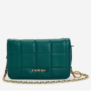 Bebe green crossbody purse